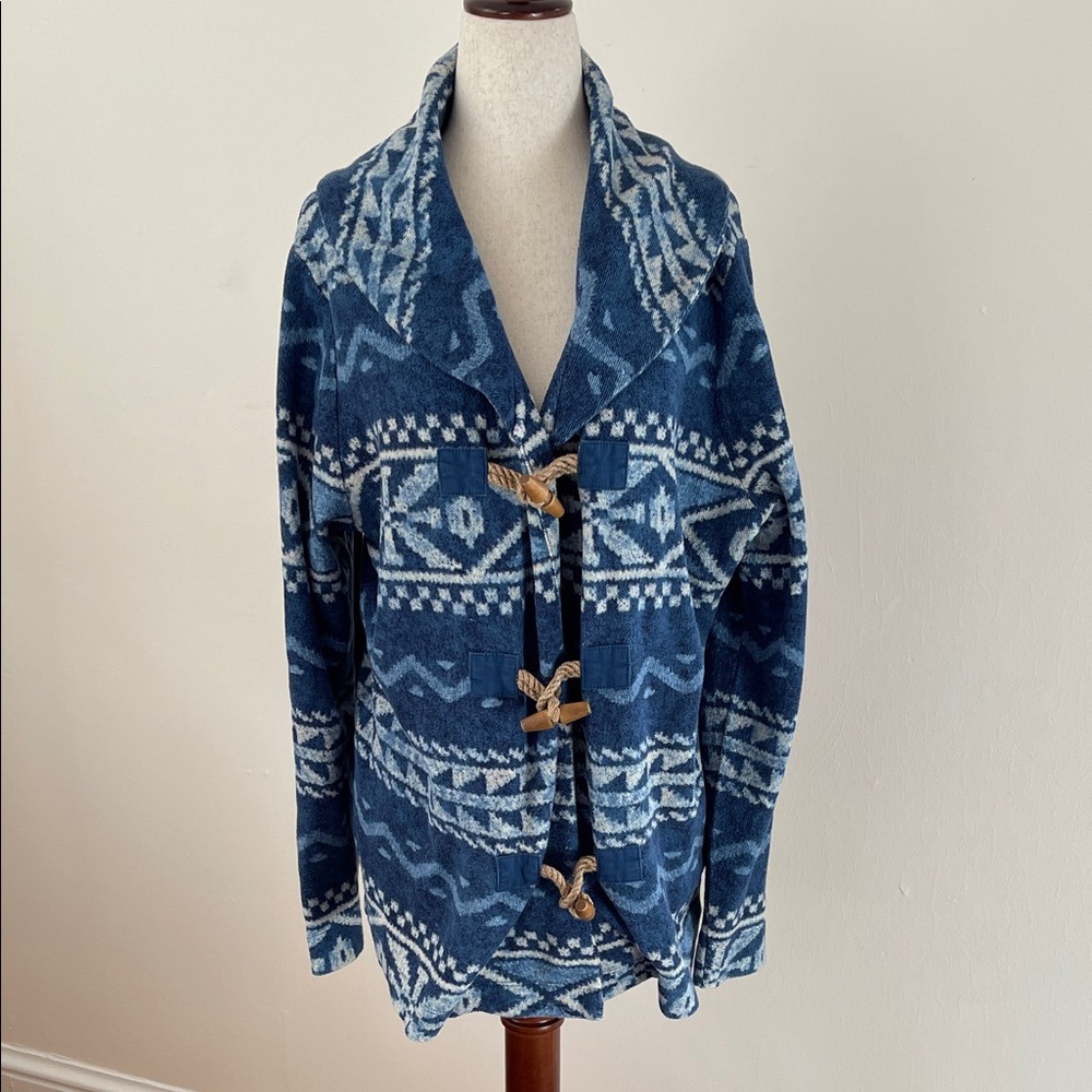Blue Patterned Women's Jacket